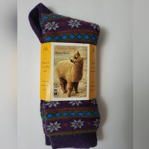 Alpaca Arte Purple Alpaca Socks Size Medium